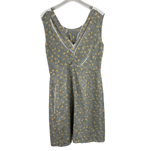 Cotélac France Floral Sheath Dress Botanical Sleeveless Prairie Coquette Sz 2 - Picture 10 of 16